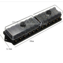 Circuito de soporte de caja de fusibles de bloque de cuchilla estándar de 12 Vías y 12 Vías de barco de camión de coche universal